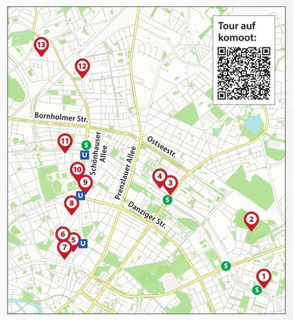 Karte - Pankow im DEFA-Film Karte - Pankow im DEFA-Film